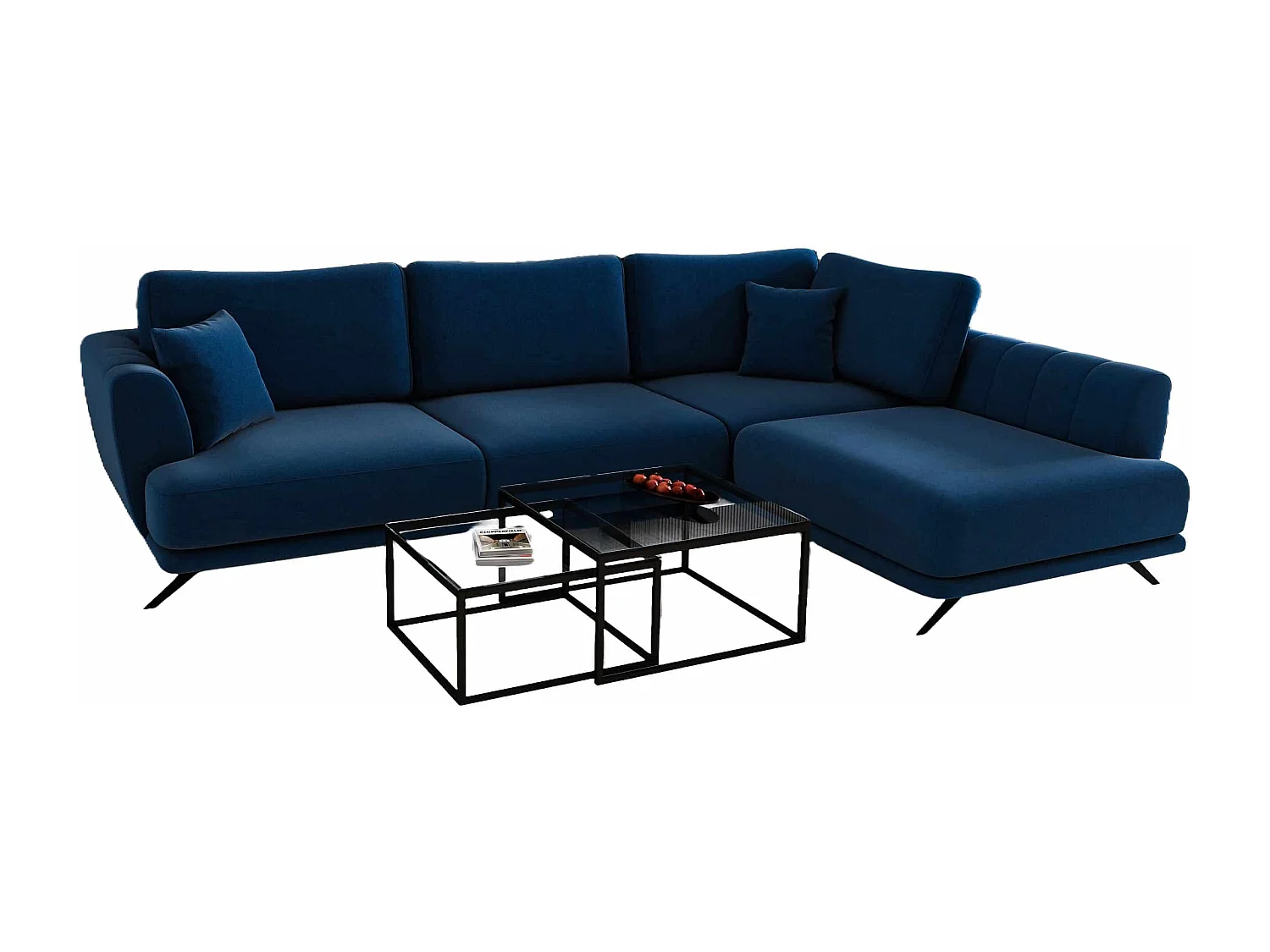 MYHOMELANDO Lagos hoekbank – L-vorm met slaapfunctie en opbergruimte