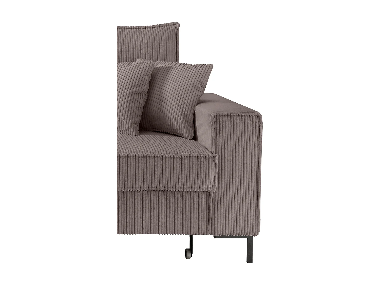 MYHOMELANDO Jerome hoekbank – L-vorm met slaapfunctie en opbergruimte, cordbekleding