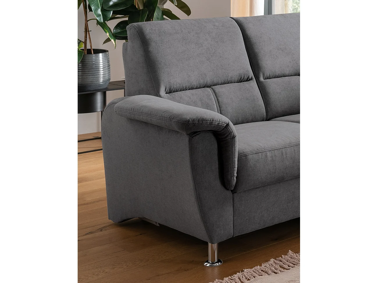 MYHOMELANDO Paris 3 canapé d’angle – forme en L avec noyau à ressorts et mousse confort