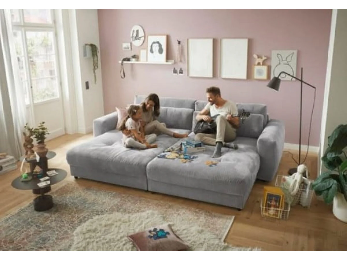 MYHOMELANDO Barura XXL loveseat – 2-zits Big Sofa in cordstof