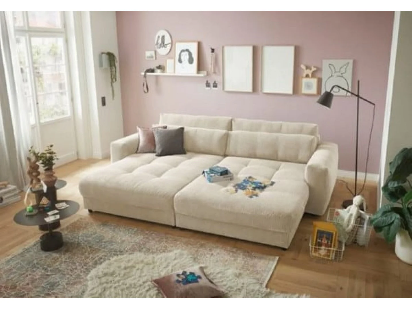 MYHOMELANDO Barura XXL loveseat – 2-zits Big Sofa in cordstof