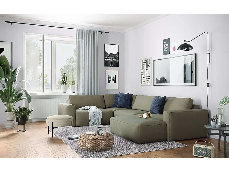 MYHOMELANDO Lasso woonlandschap – U-vorm, Campsbay-stof