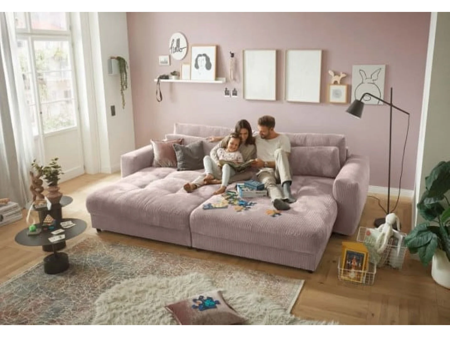 MYHOMELANDO Barura XXL loveseat – 2-zits Big Sofa in cordstof