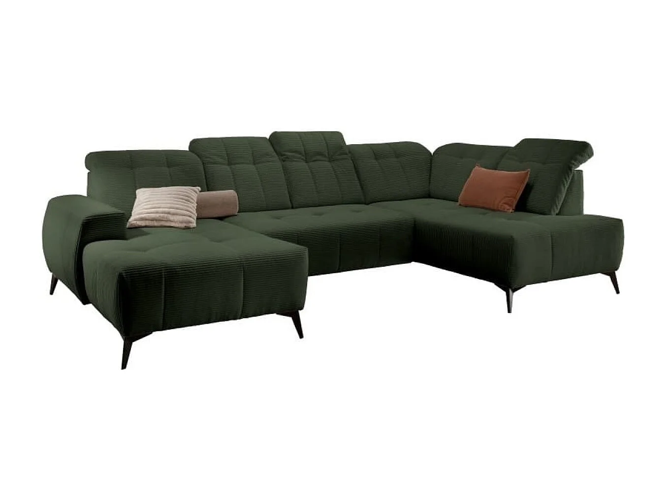 MYHOMELANDO Summer woonlandschap – U-vorm in brede cord met elektrische relaxfunctie