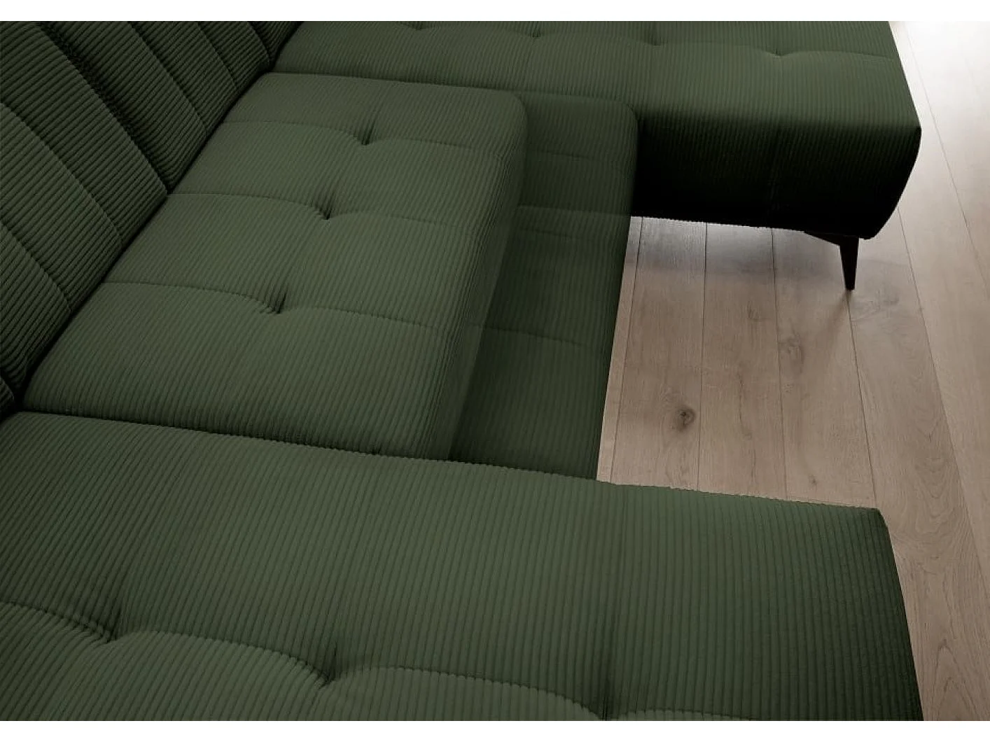 MYHOMELANDO Summer woonlandschap – U-vorm in brede cord met elektrische relaxfunctie