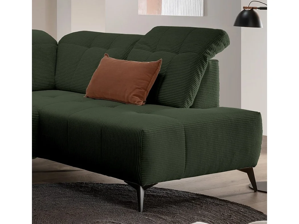 MYHOMELANDO Summer woonlandschap – U-vorm in brede cord met elektrische relaxfunctie