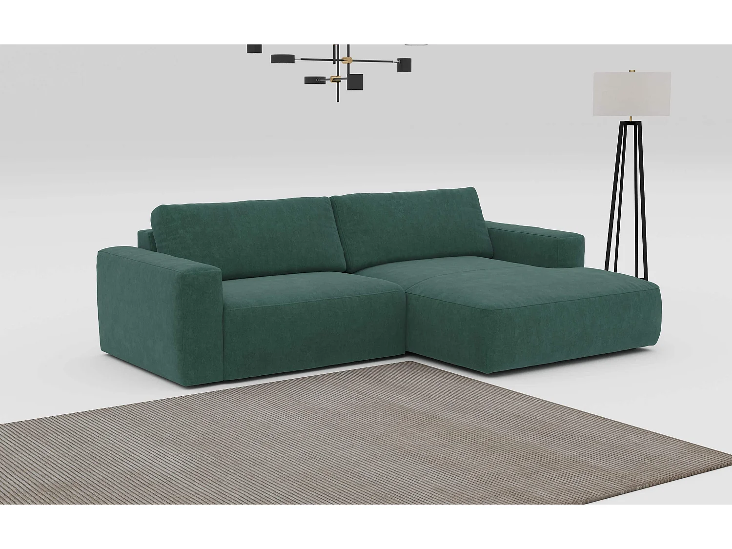 MYHOMELANDO hoekbank Lasso – L-vorm met waterafstotende stof, 3-zits