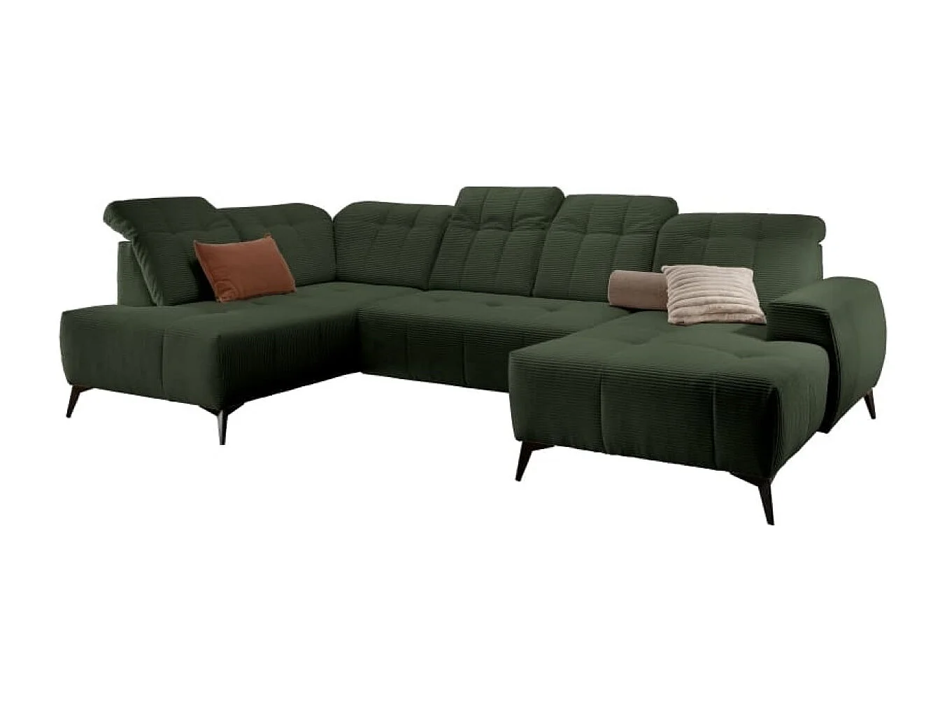 MYHOMELANDO Summer woonlandschap – U-vorm in brede cord met elektrische relaxfunctie