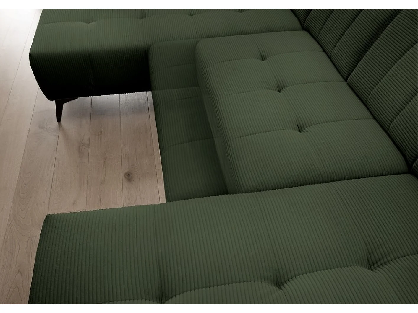 MYHOMELANDO Summer woonlandschap – U-vorm in brede cord met elektrische relaxfunctie