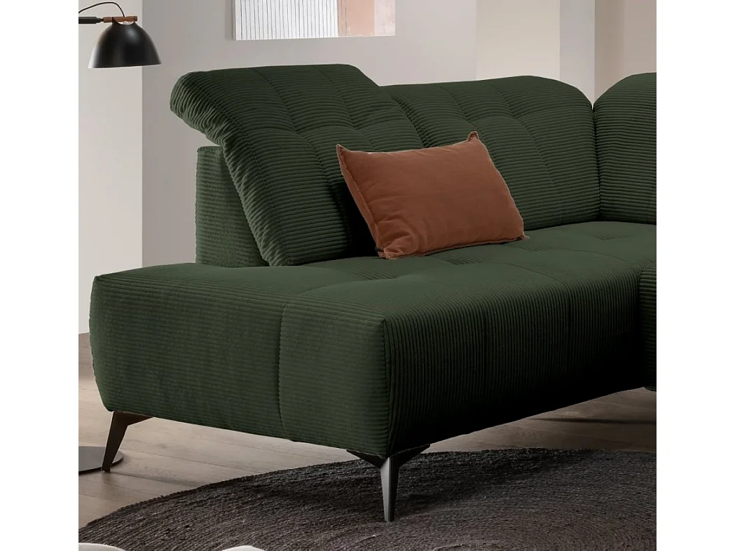 MYHOMELANDO Summer woonlandschap – U-vorm in brede cord met elektrische relaxfunctie