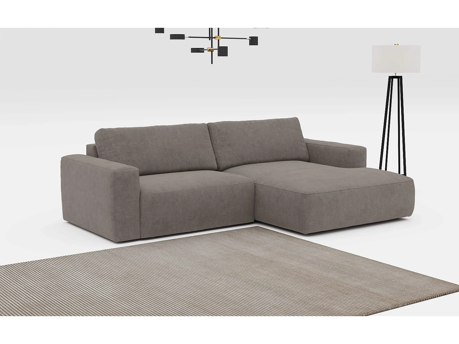 MYHOMELANDO hoekbank Lasso – L-vorm met waterafstotende stof, 3-zits