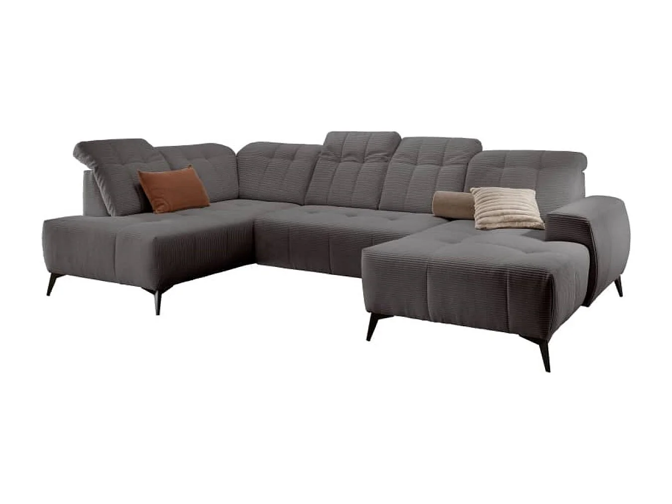 MYHOMELANDO Summer woonlandschap – U-vorm in brede cord met elektrische relaxfunctie