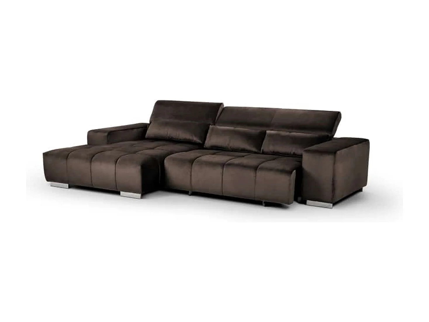 MYHOMELANDO Orion hoekbank – L-vorm met elektrische zitverstelling en verstelbare hoofdsteunen