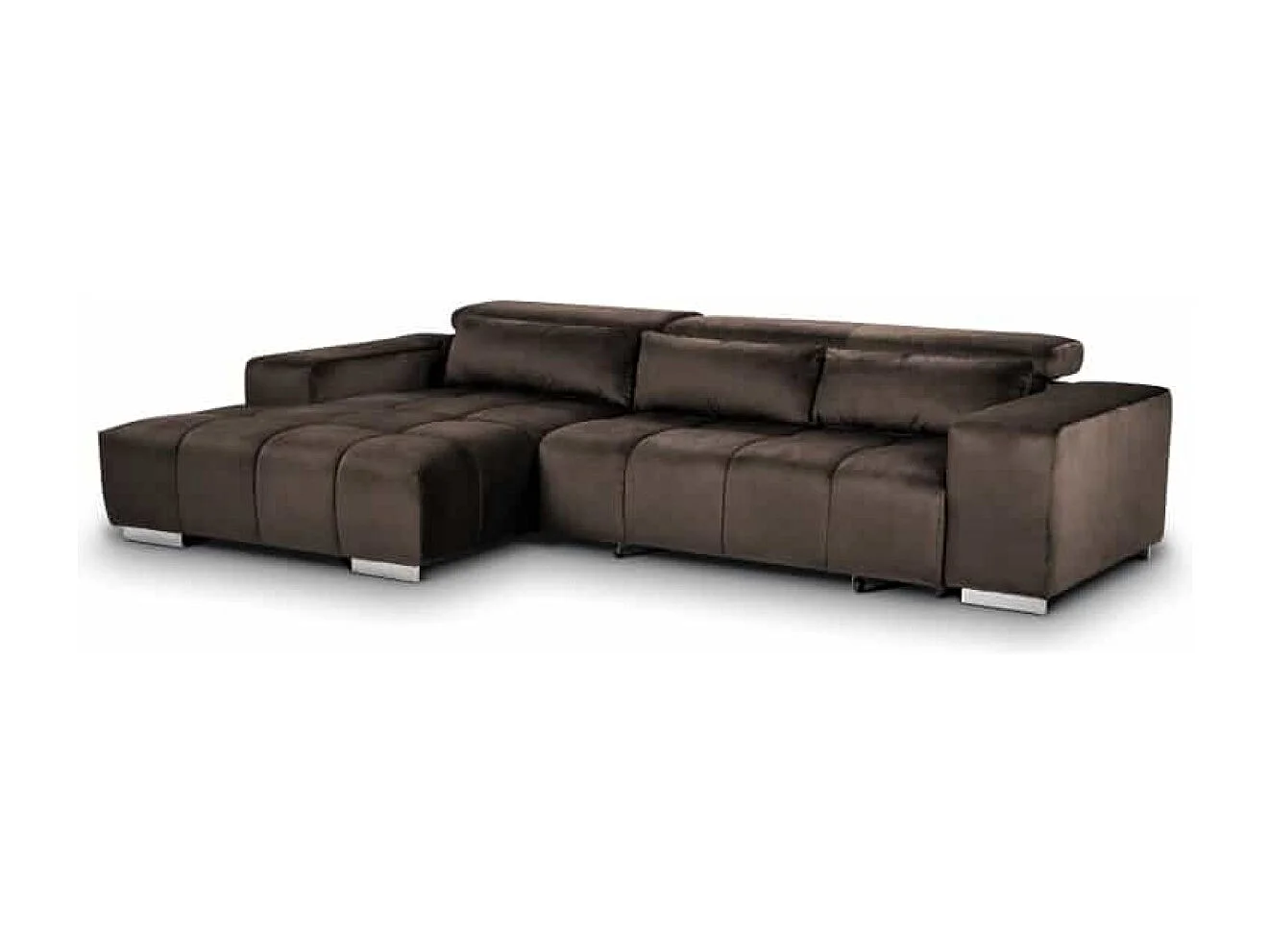 MYHOMELANDO Orion hoekbank – L-vorm met elektrische zitverstelling en verstelbare hoofdsteunen