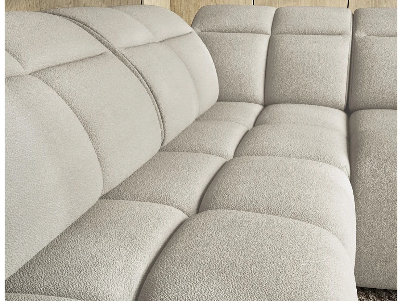 MYHOMELANDO Falconn canapé d’angle – forme en L avec avance électrique de l’assise, coffre de rangement et appuie-têtes réglables