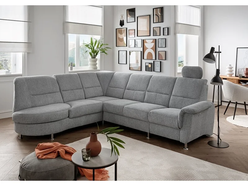 MYHOMELANDO Paris II hoekbank – L-vorm met elektrische relaxfunctie en draaifauteuil