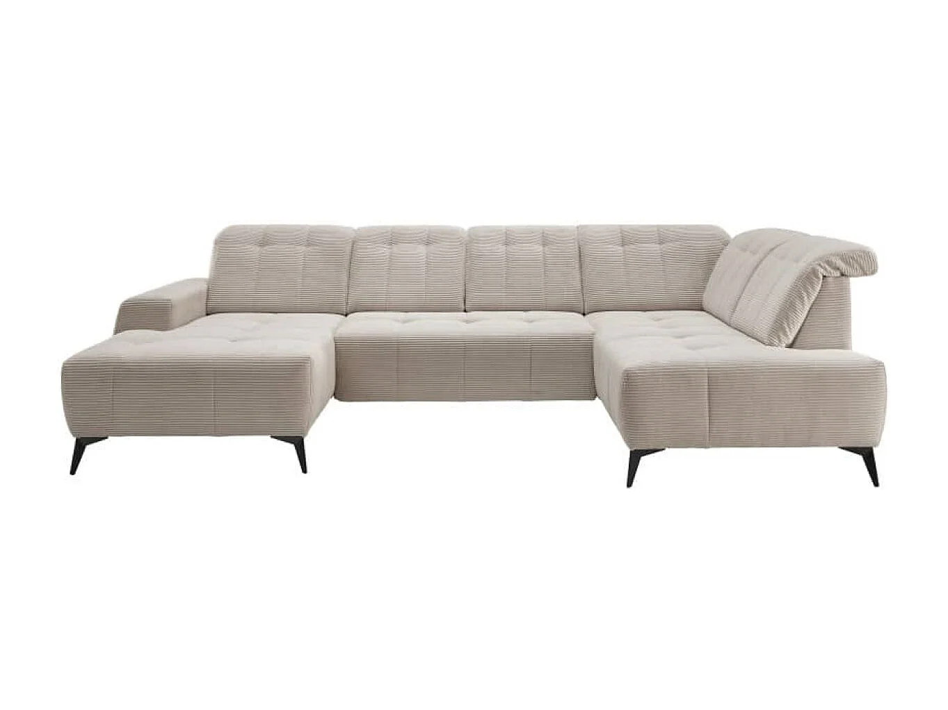 MYHOMELANDO Summer woonlandschap – U-vorm in brede cord met elektrische relaxfunctie