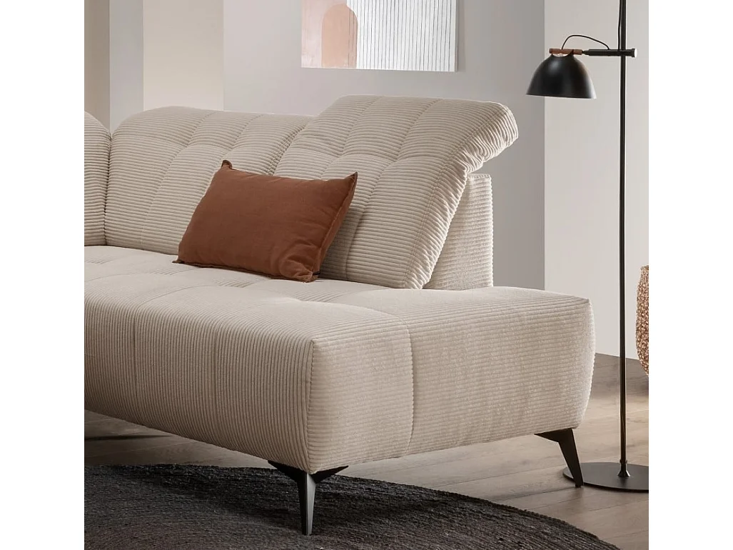 MYHOMELANDO Summer woonlandschap – U-vorm in brede cord met elektrische relaxfunctie