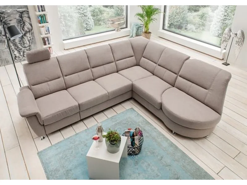 MYHOMELANDO Paris II hoekbank – L-vorm met elektrische relaxfunctie en draaifauteuil