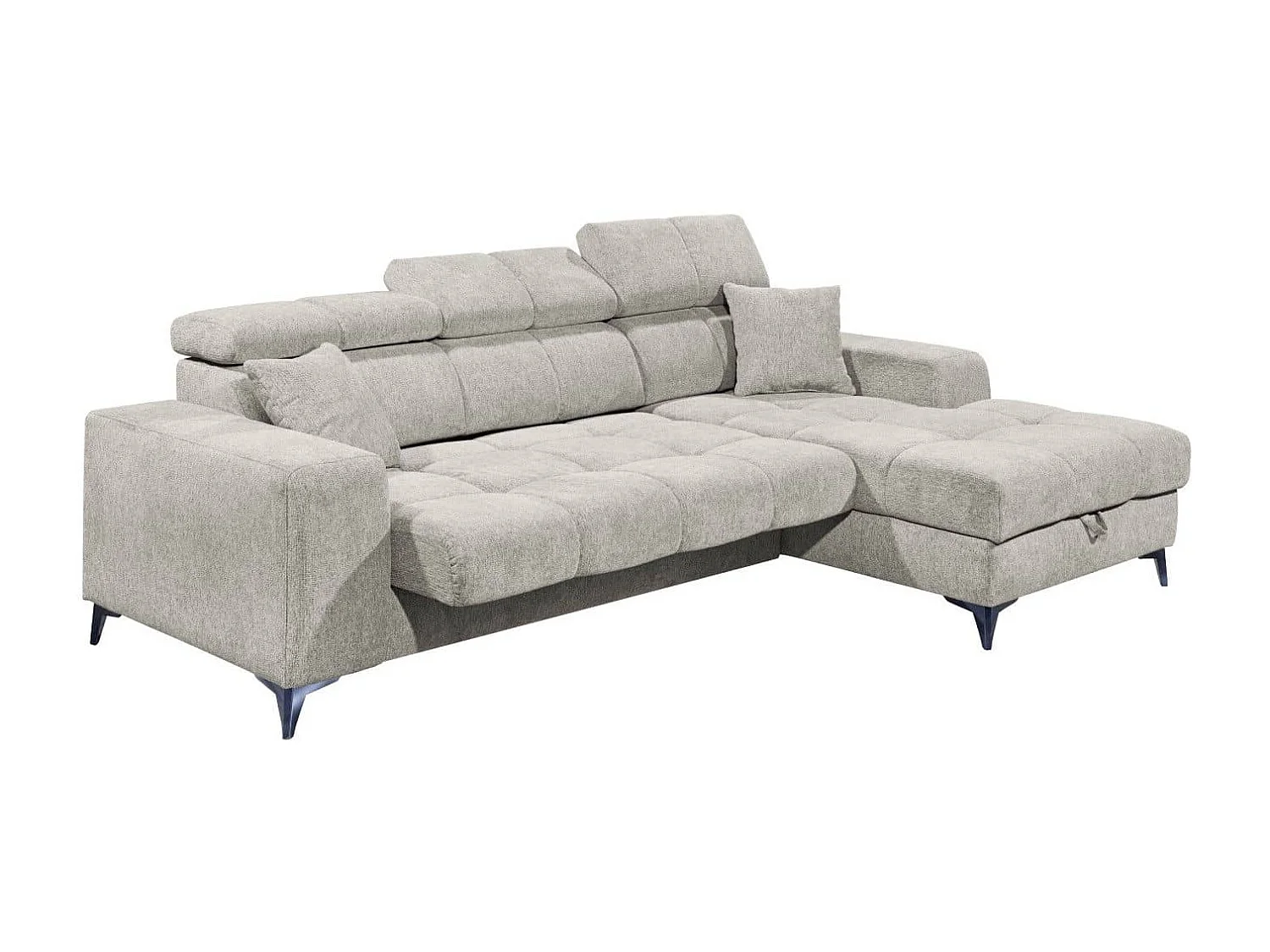 MYHOMELANDO hoekbank Sydney – L-vorm met elektrische zitverstelling en opbergruimte