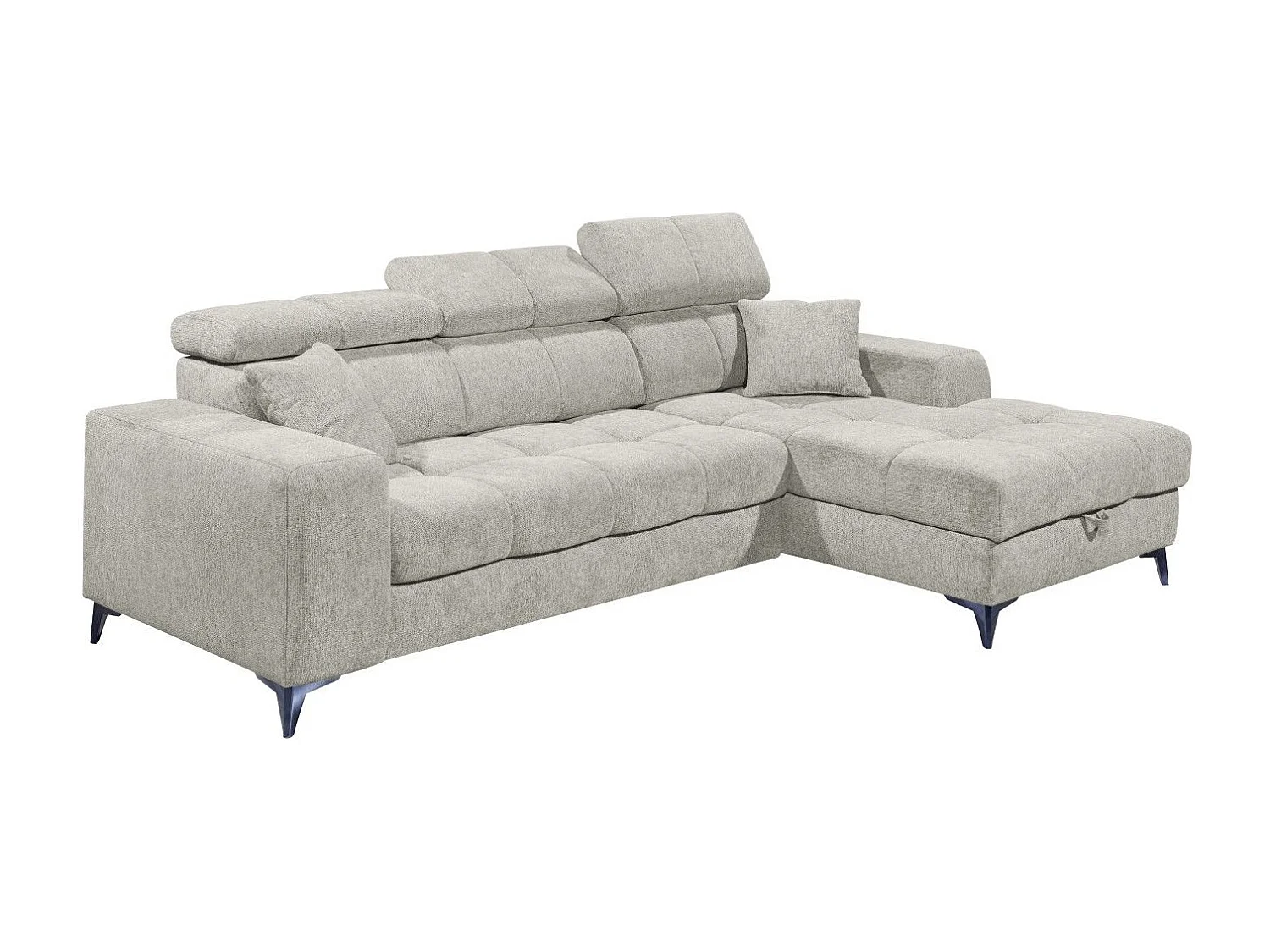 MYHOMELANDO hoekbank Sydney – L-vorm met elektrische zitverstelling en opbergruimte