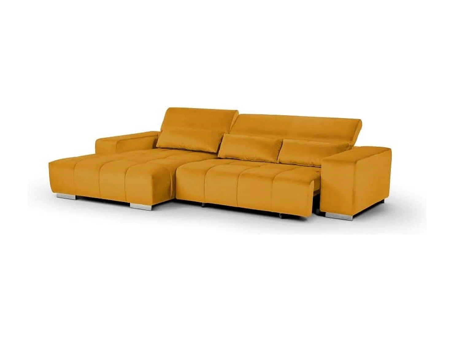 MYHOMELANDO Orion hoekbank – L-vorm met elektrische zitverstelling en verstelbare hoofdsteunen