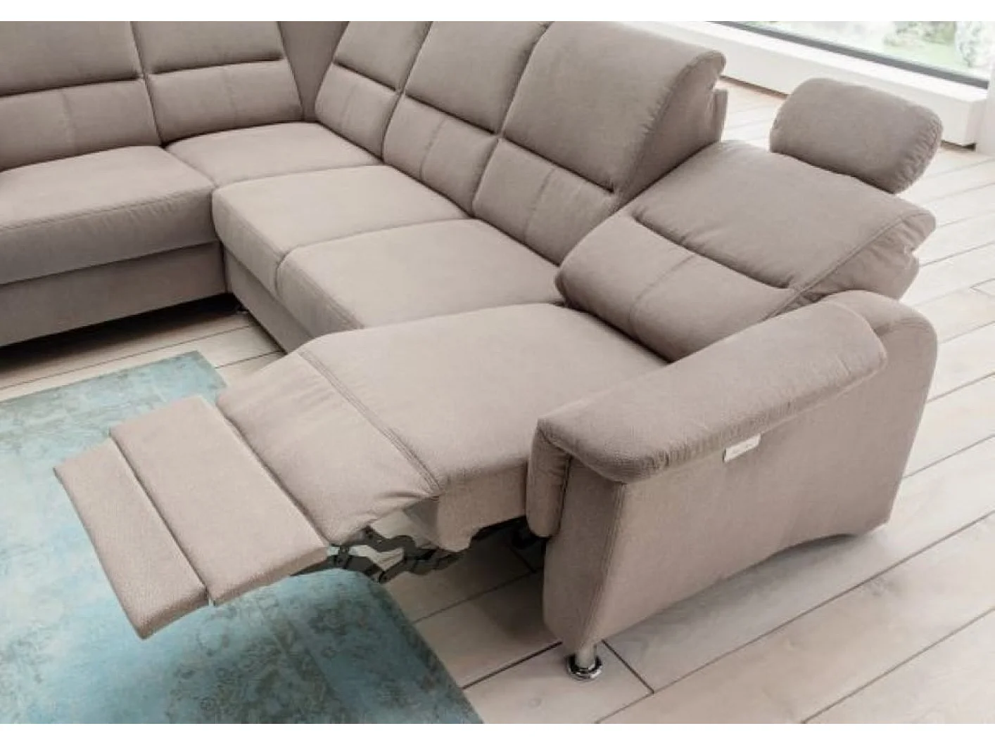 MYHOMELANDO Paris II hoekbank – L-vorm met elektrische relaxfunctie en draaifauteuil