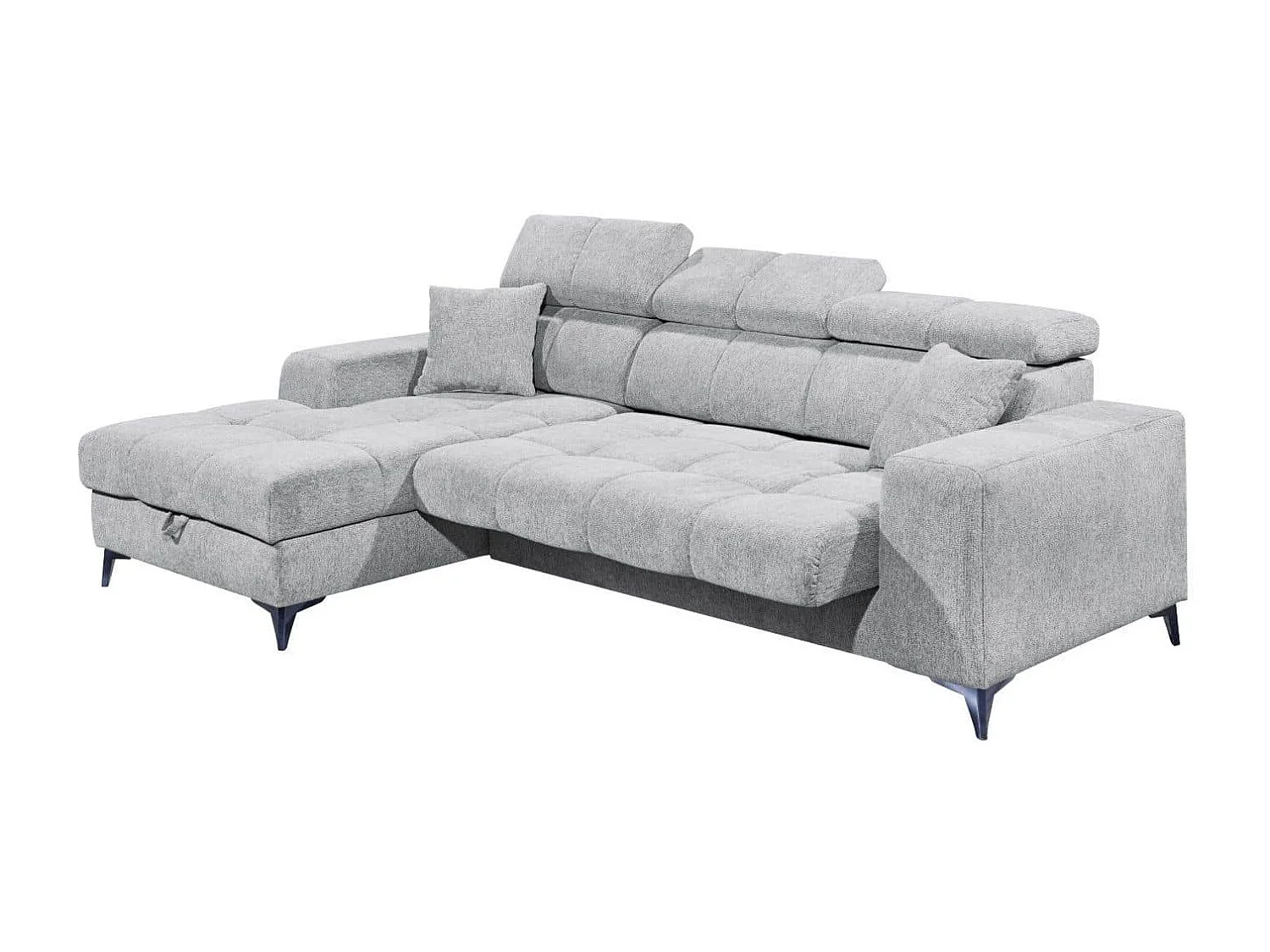 MYHOMELANDO hoekbank Sydney – L-vorm met elektrische zitverstelling en opbergruimte