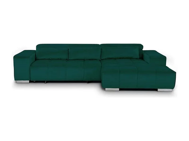 MYHOMELANDO Orion canapé d’angle – forme en L avec avance électrique de l’assise et appuie-têtes réglables