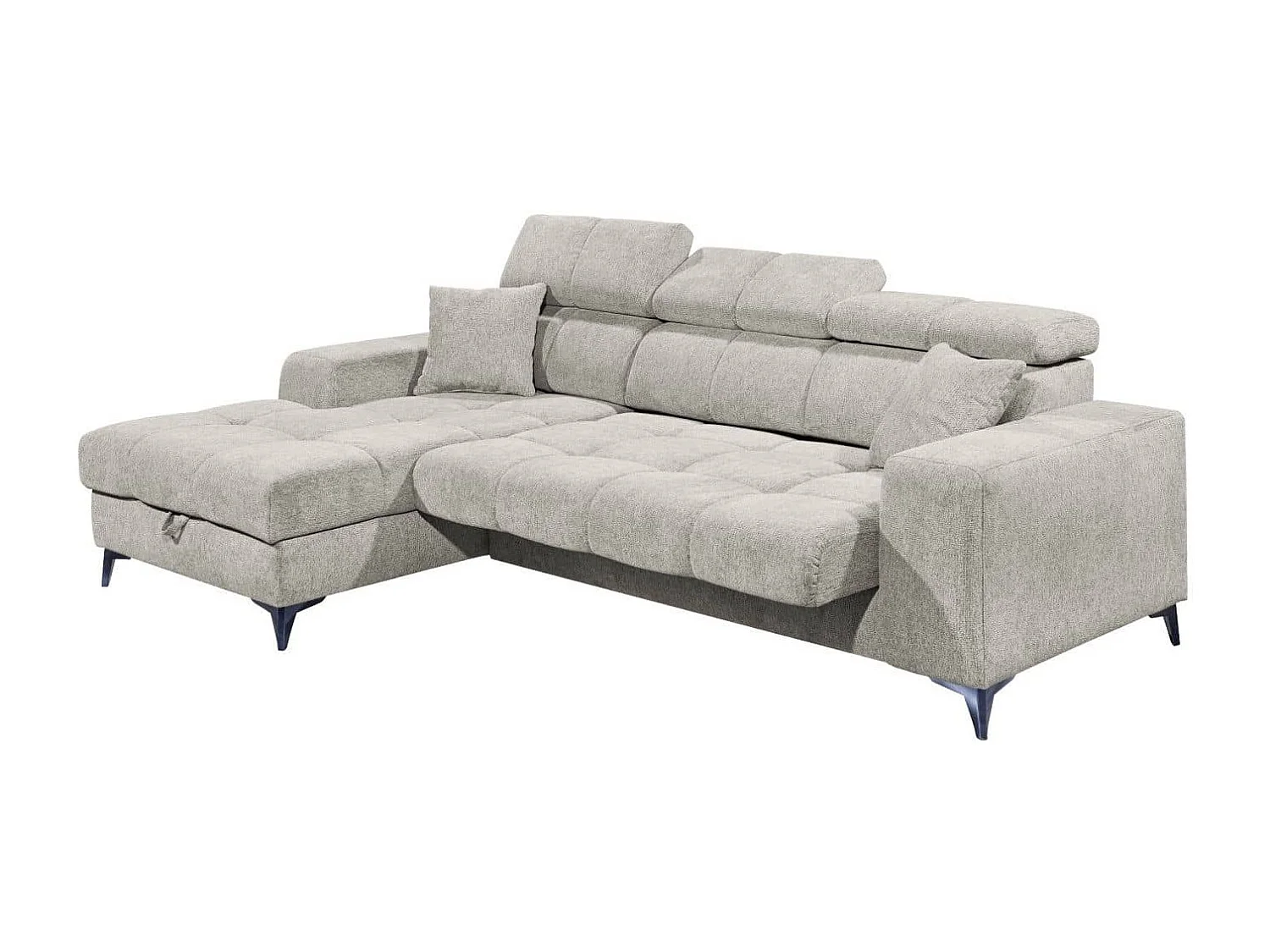 MYHOMELANDO hoekbank Sydney – L-vorm met elektrische zitverstelling en opbergruimte