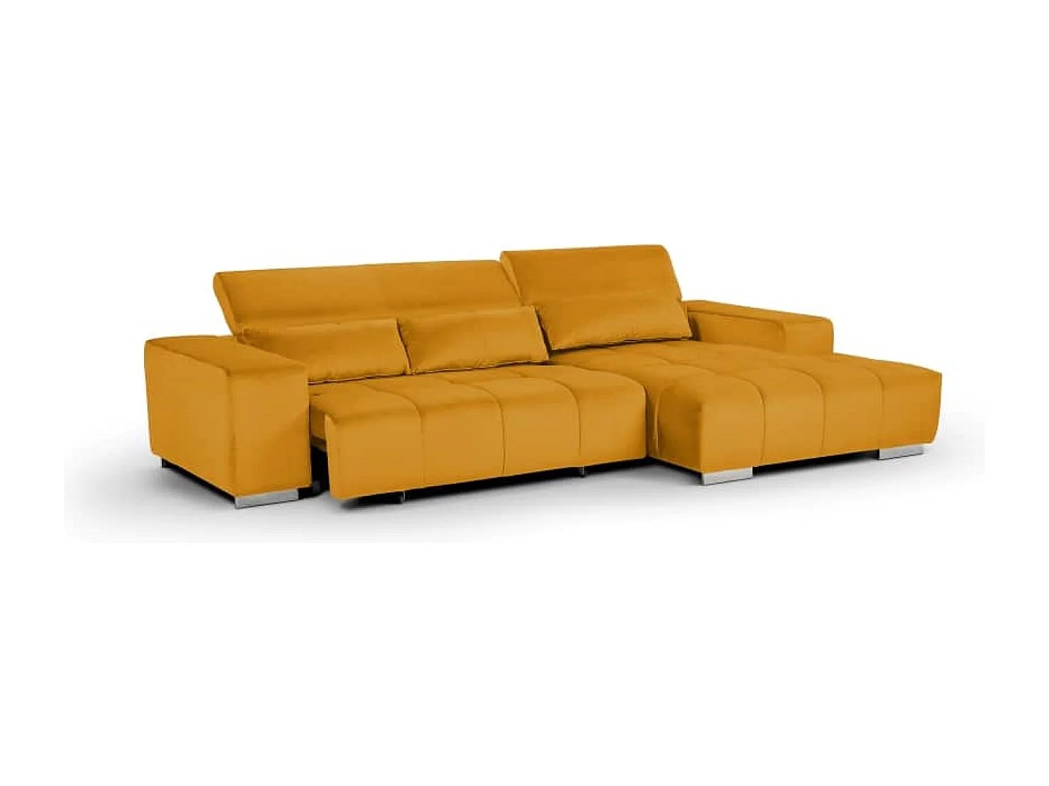 MYHOMELANDO Orion hoekbank – L-vorm met elektrische zitverstelling en verstelbare hoofdsteunen