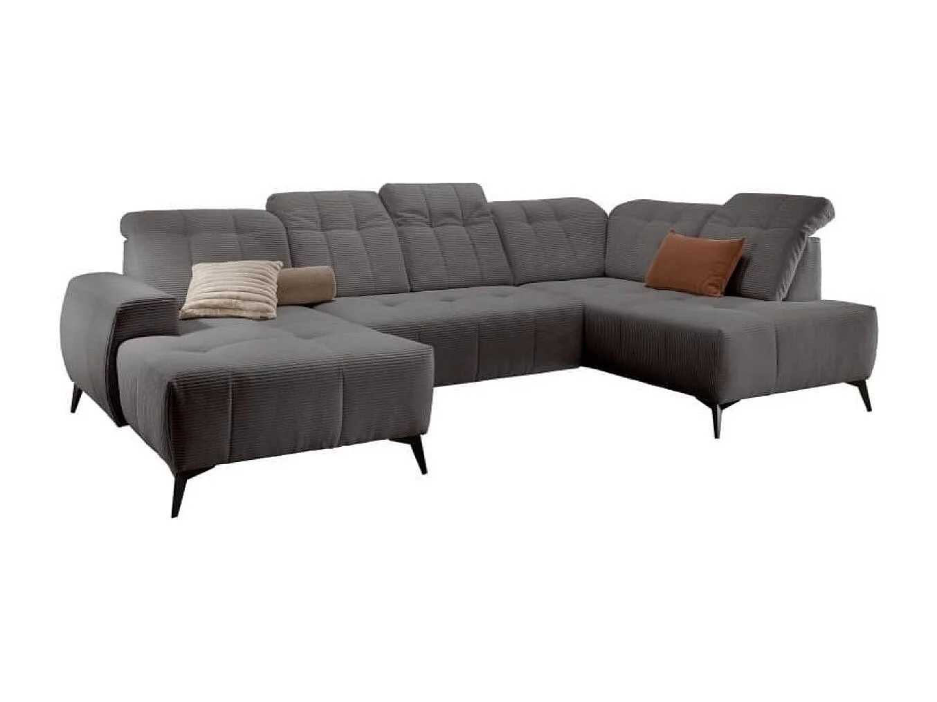 MYHOMELANDO Summer woonlandschap – U-vorm in brede cord met elektrische relaxfunctie