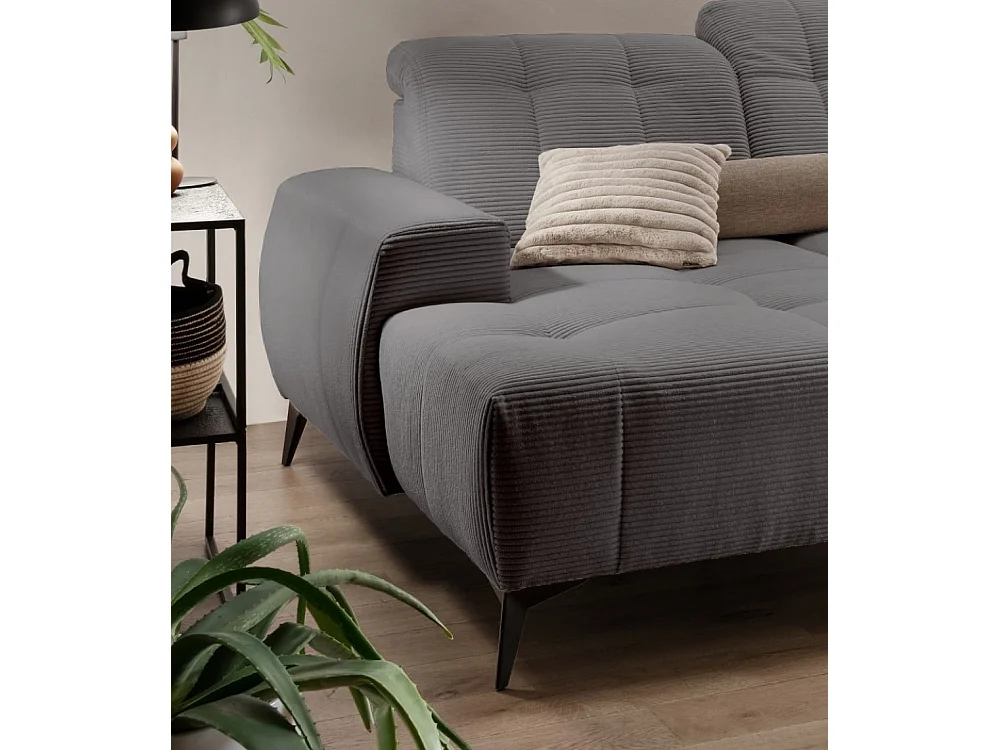 MYHOMELANDO Summer woonlandschap – U-vorm in brede cord met elektrische relaxfunctie