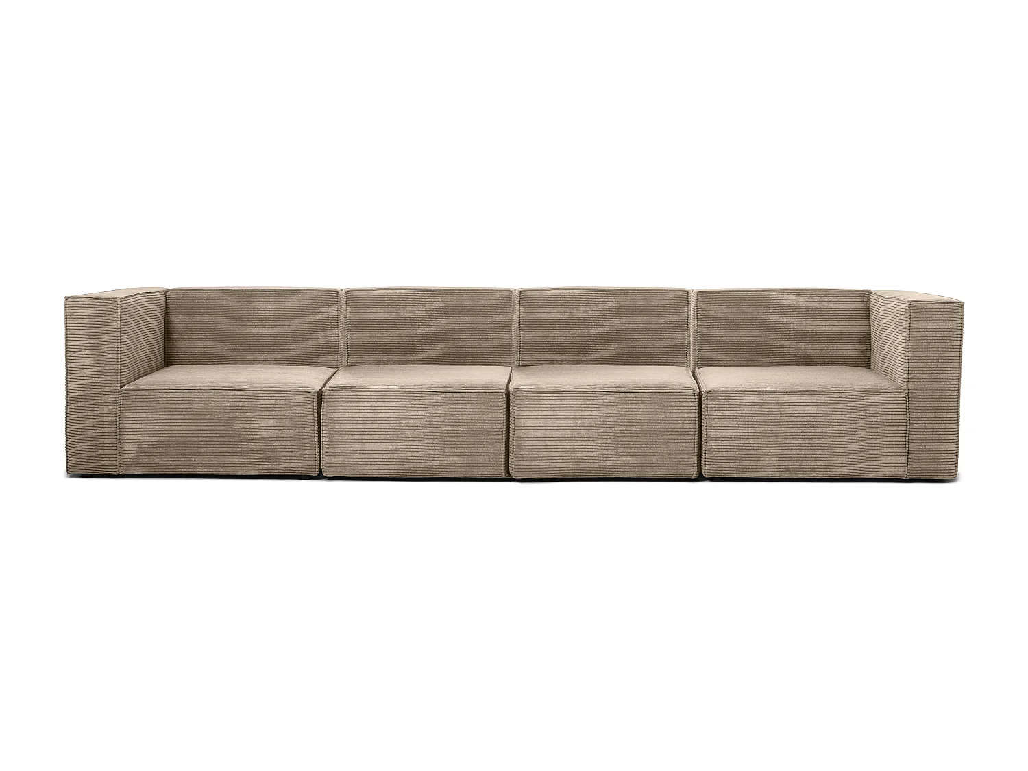 Sofa 4 plazas Chaiselongue tapizado pana piedra