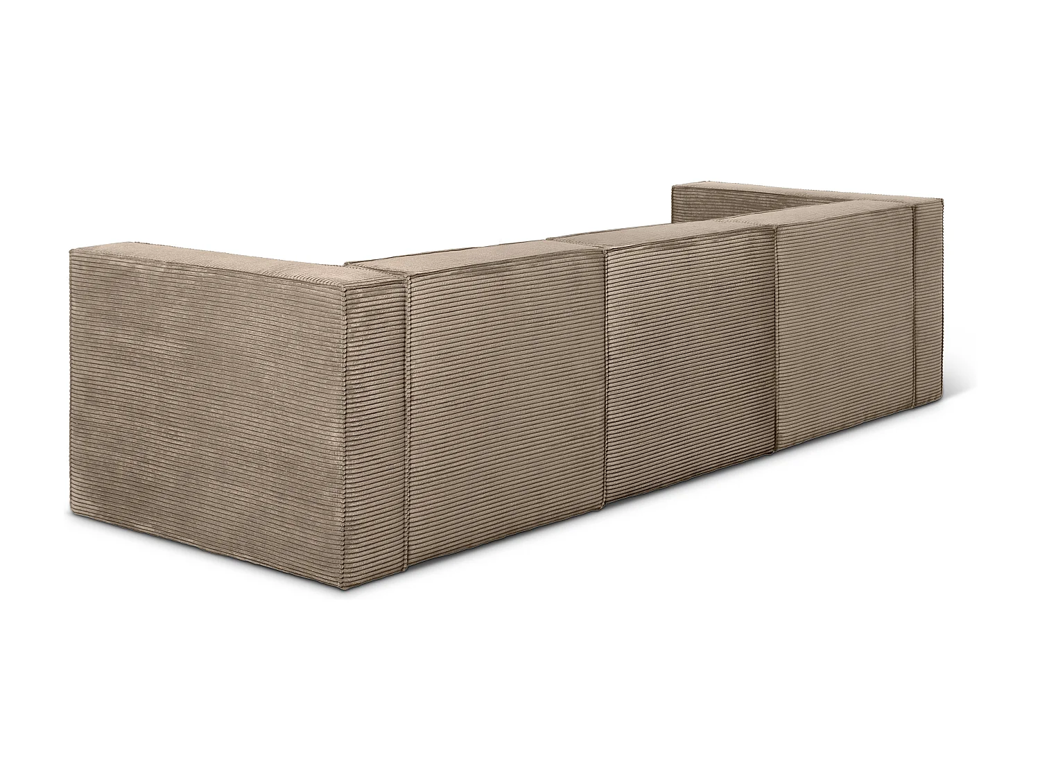Sofa 4 plazas Chaiselongue tapizado pana piedra