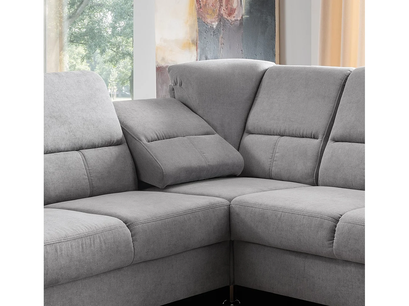 MYHOMELANDO Paris 3 hoekbank – L-vorm met binnenvering & comfortschuim