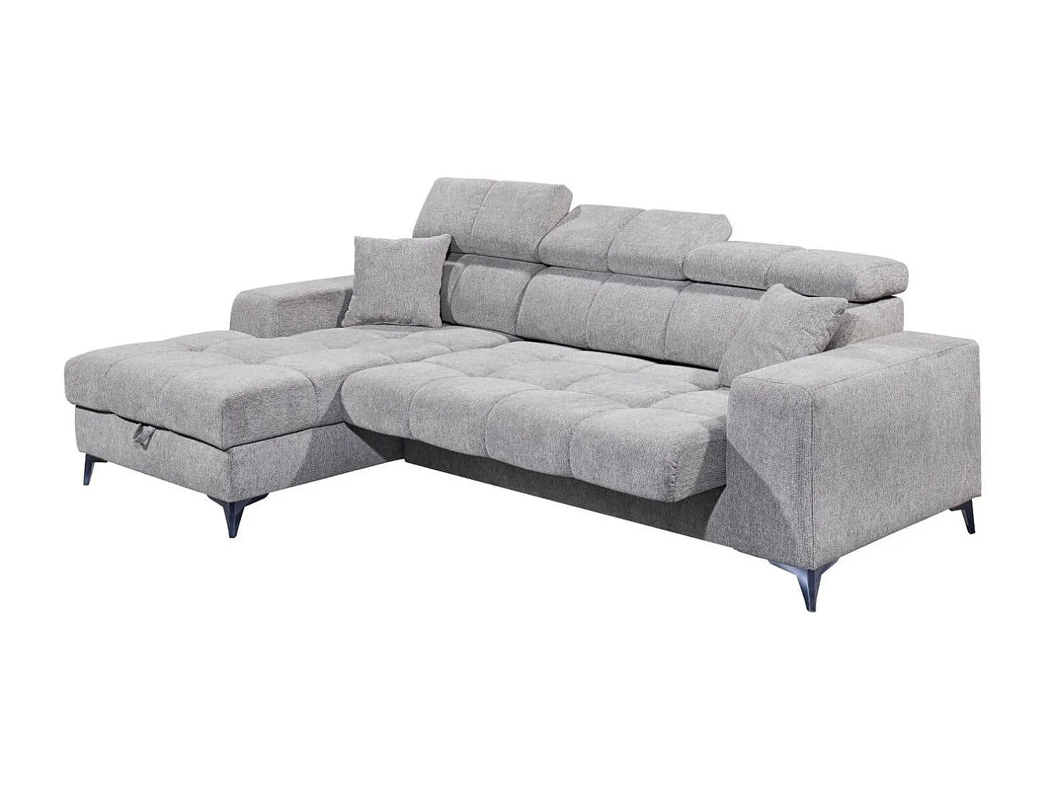 MYHOMELANDO hoekbank Sydney – L-vorm met elektrische zitverstelling en opbergruimte