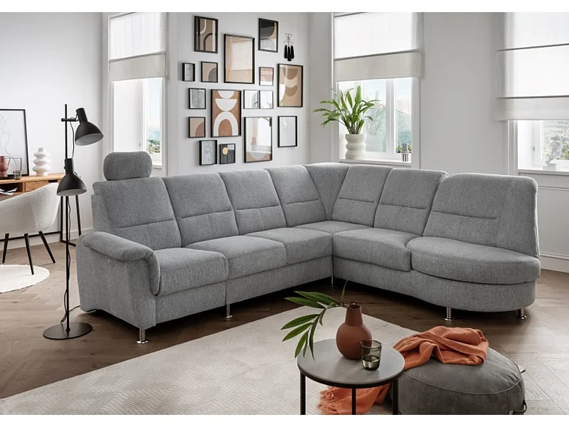 MYHOMELANDO Paris II hoekbank – L-vorm met elektrische relaxfunctie en draaifauteuil