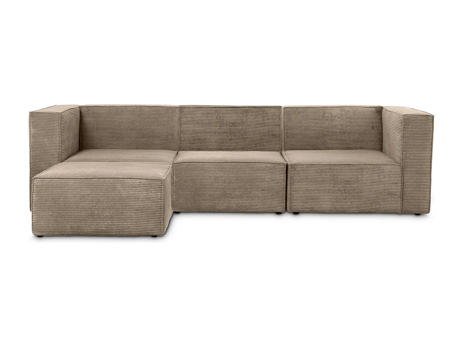Sofa 3 plazas Chaiselongue tapizado pana piedra