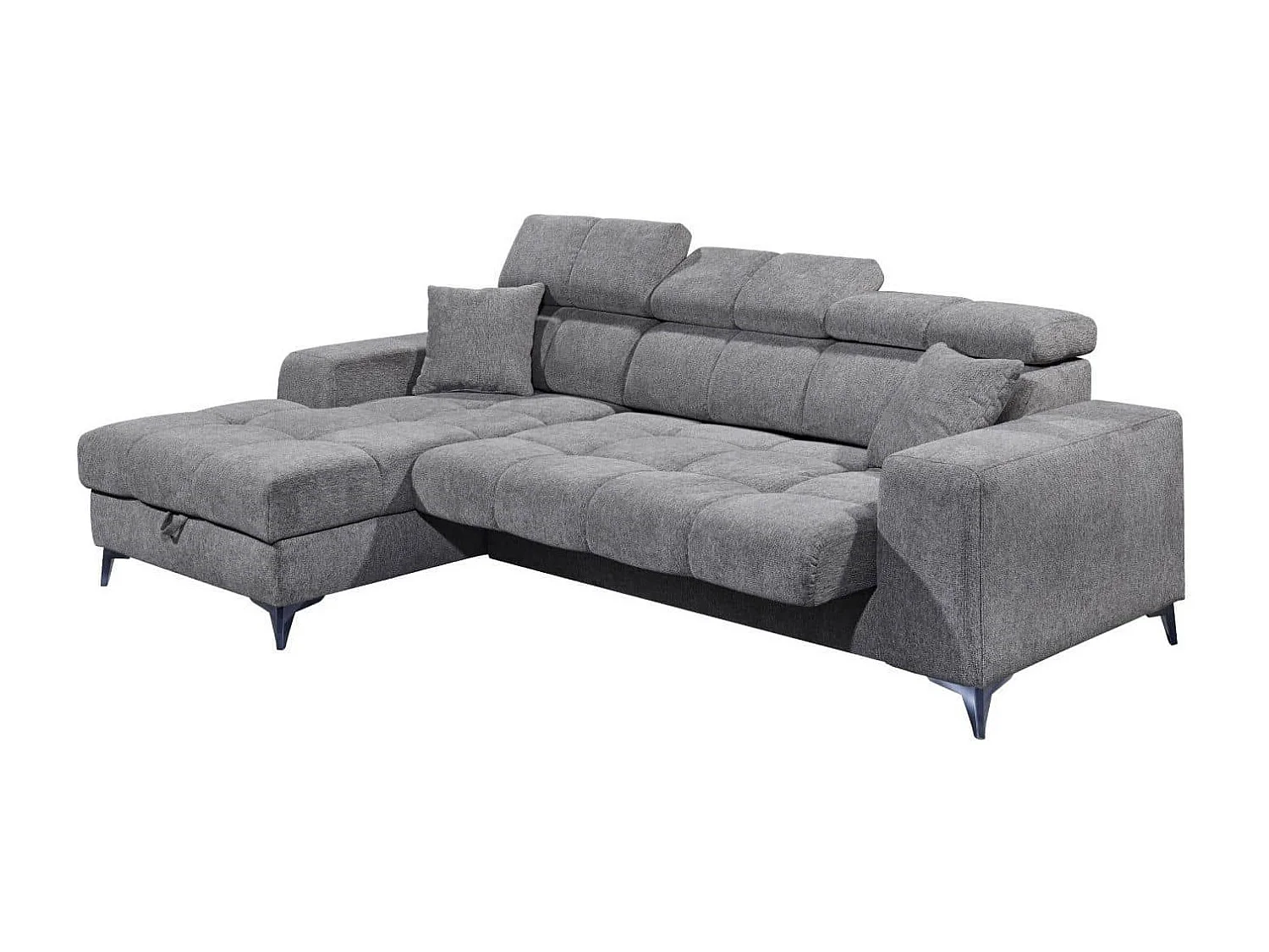 MYHOMELANDO hoekbank Sydney – L-vorm met elektrische zitverstelling en opbergruimte