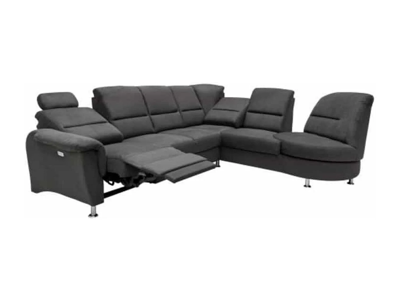 MYHOMELANDO Paris II hoekbank – L-vorm met elektrische relaxfunctie en draaifauteuil