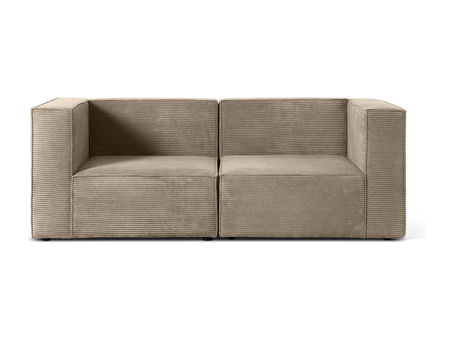 Sofa 2 plazas Chaiselongue tapizado pana piedra