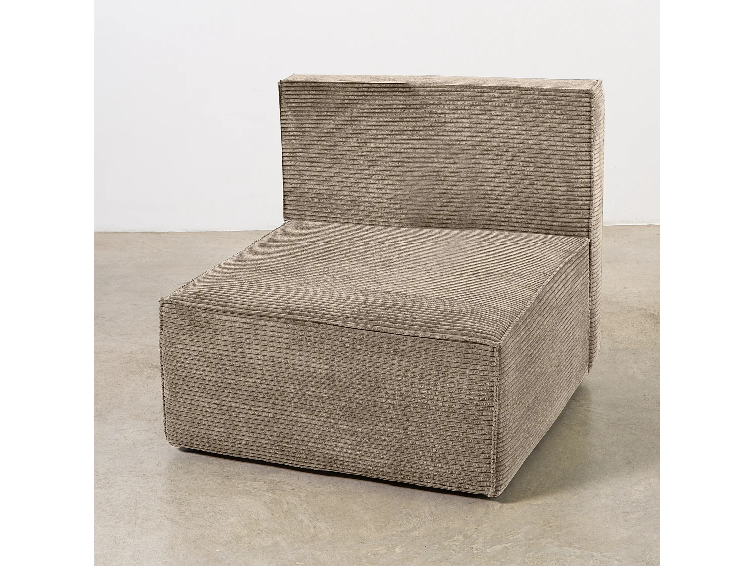 Sofa 2 plazas Chaiselongue tapizado pana piedra