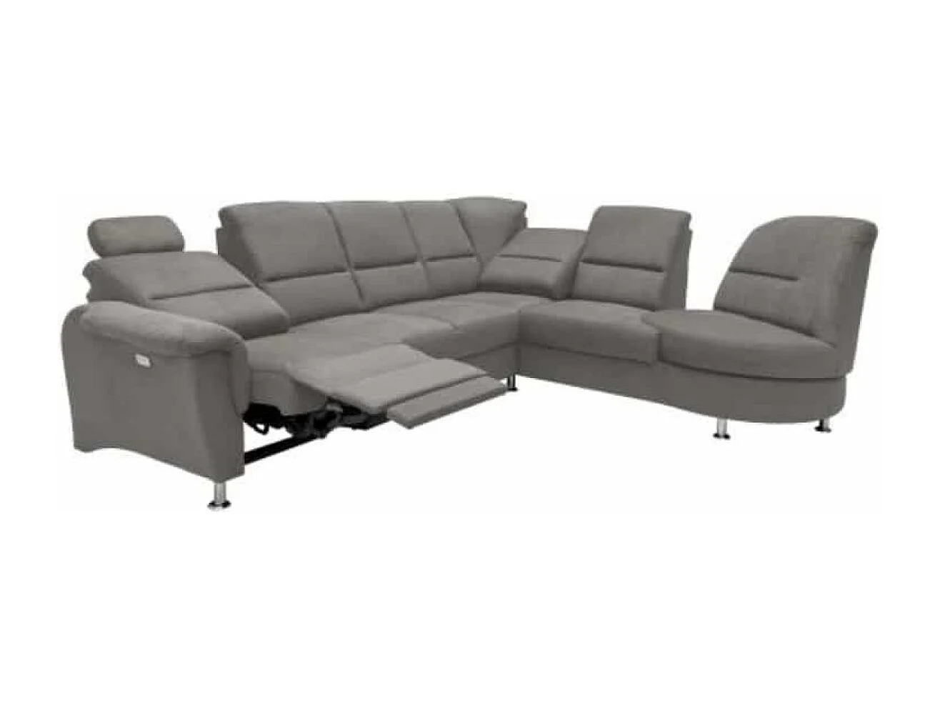 MYHOMELANDO Paris II hoekbank – L-vorm met elektrische relaxfunctie en draaifauteuil