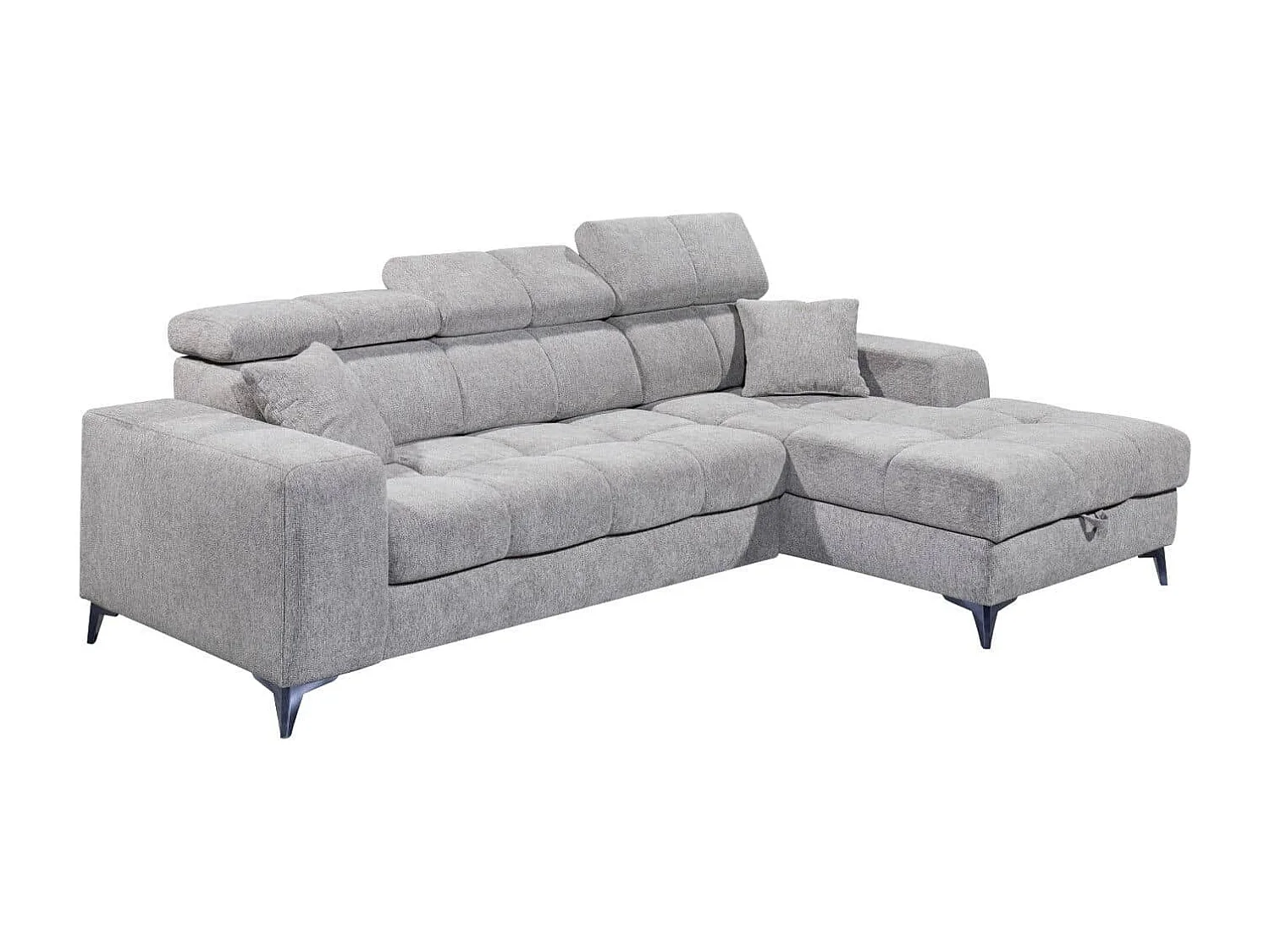 MYHOMELANDO hoekbank Sydney – L-vorm met elektrische zitverstelling en opbergruimte