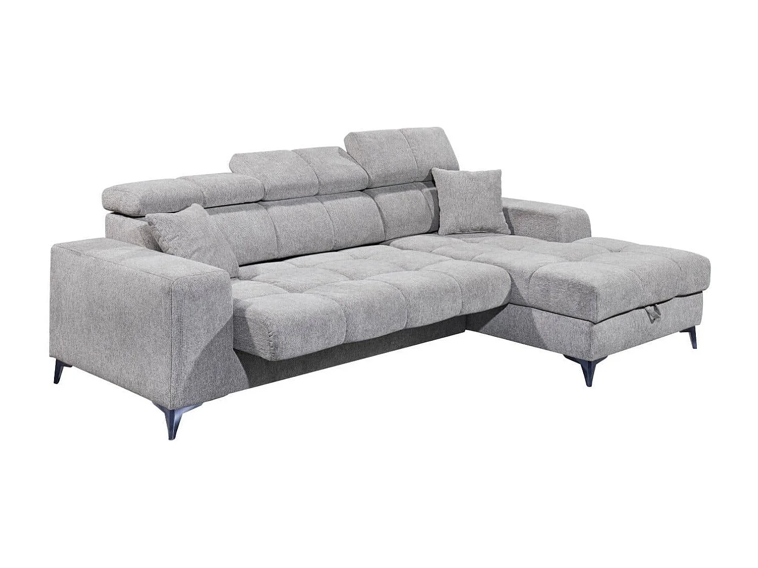 MYHOMELANDO hoekbank Sydney – L-vorm met elektrische zitverstelling en opbergruimte