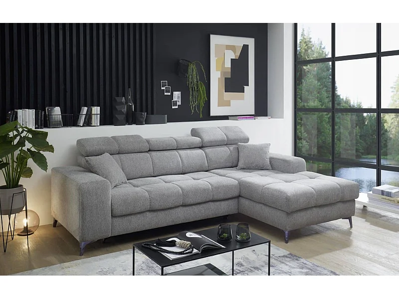 MYHOMELANDO hoekbank Sydney – L-vorm met elektrische zitverstelling en opbergruimte