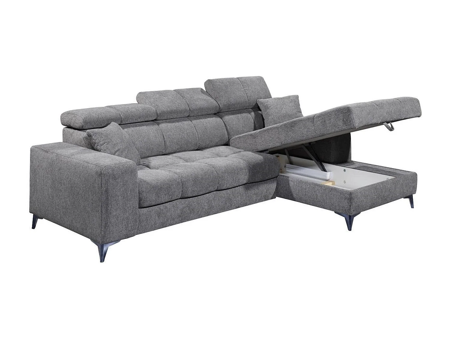 MYHOMELANDO hoekbank Sydney – L-vorm met elektrische zitverstelling en opbergruimte