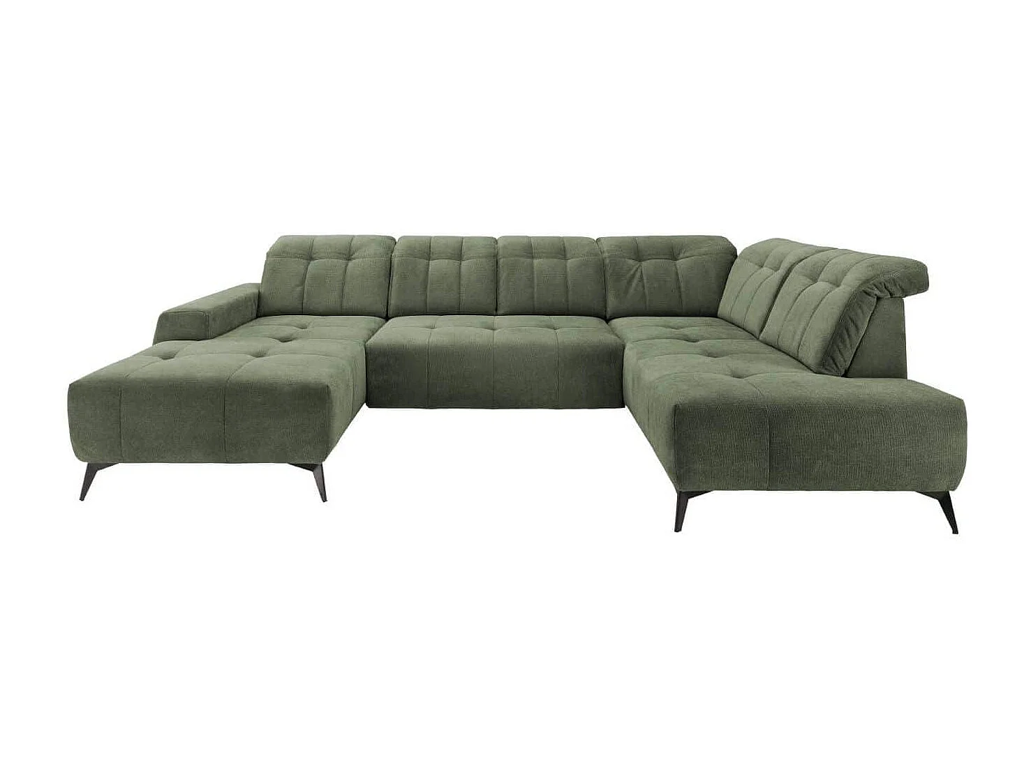 MYHOMELANDO Summer woonlandschap – U-vorm in Coroni-stof met elektrische relaxfunctie