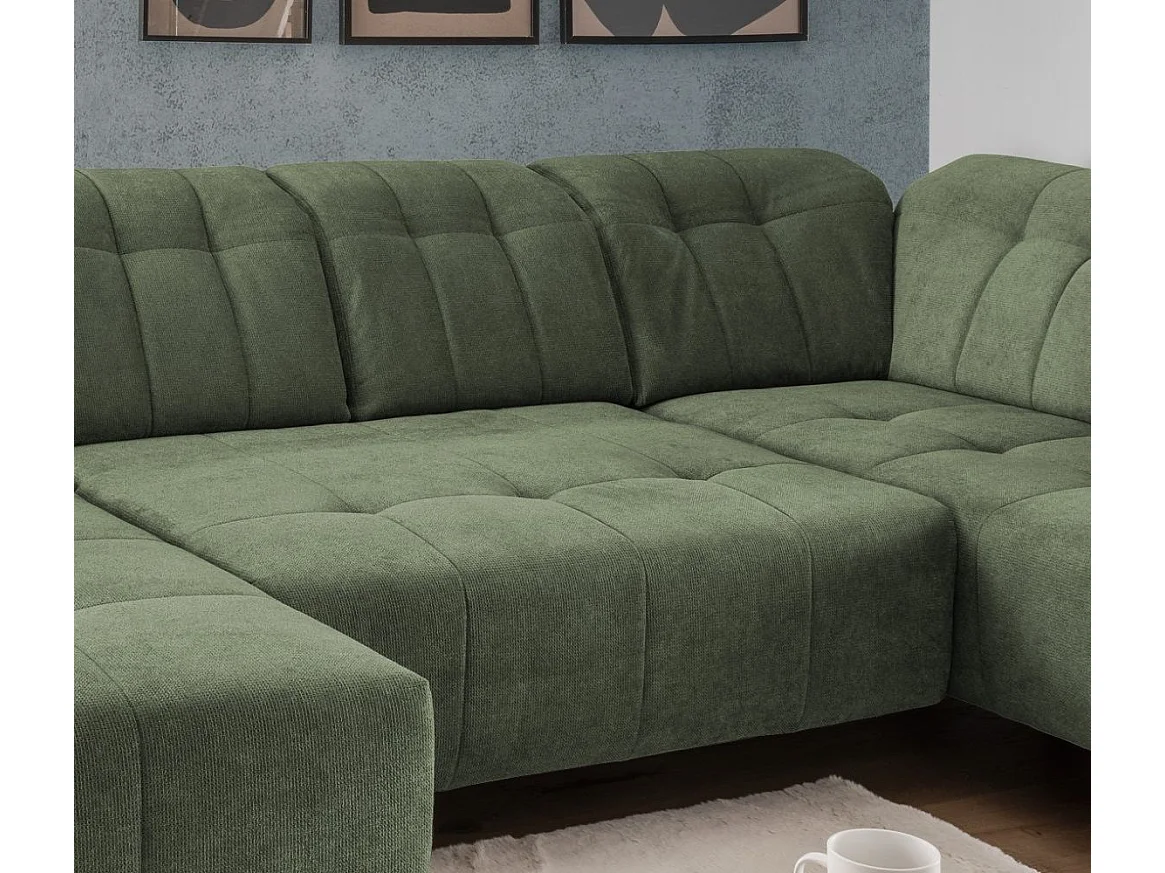 MYHOMELANDO Summer woonlandschap – U-vorm in Coroni-stof met elektrische relaxfunctie